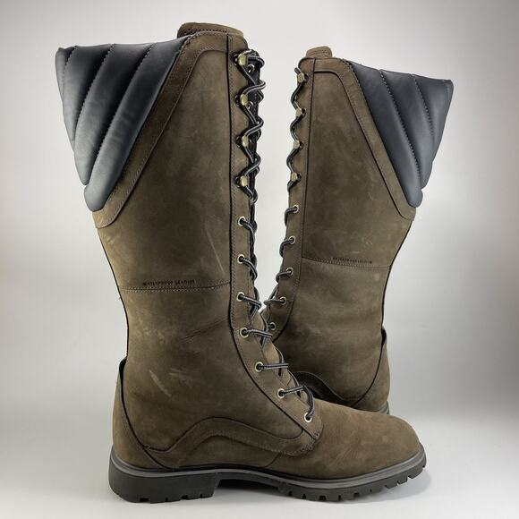 Helly Hansen Solli Tall Boots Womens Size 10 Brown Leather Lace Up Winter Riding - Picture 4 of 10